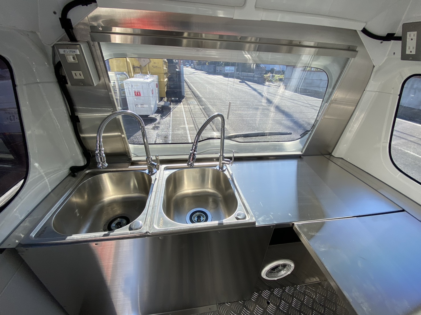 1槽シンク+手洗いシンク